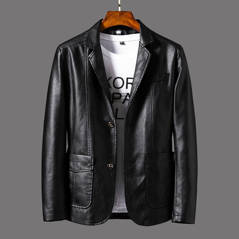 Men's Youth Leather Jacket Coat