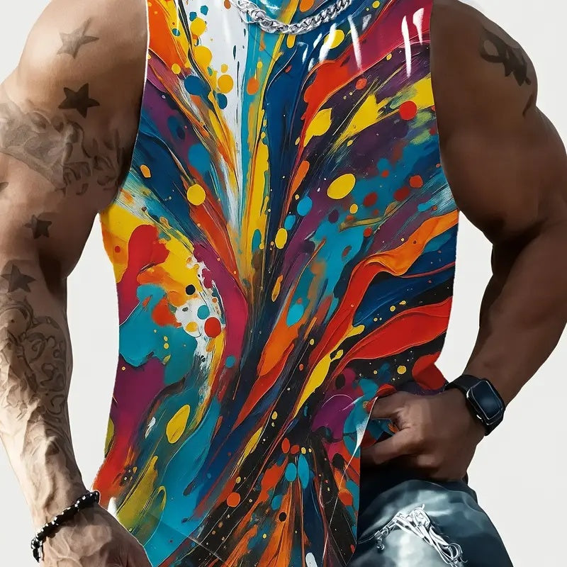 Full Printed Vest Made Of Polyester Material